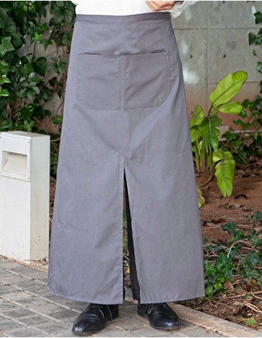 L-FS100100SPZ-Bistro Apron With Split And Front Pocket